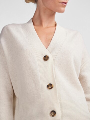 YAS Knit Cardigan 'FRIDO' in Beige