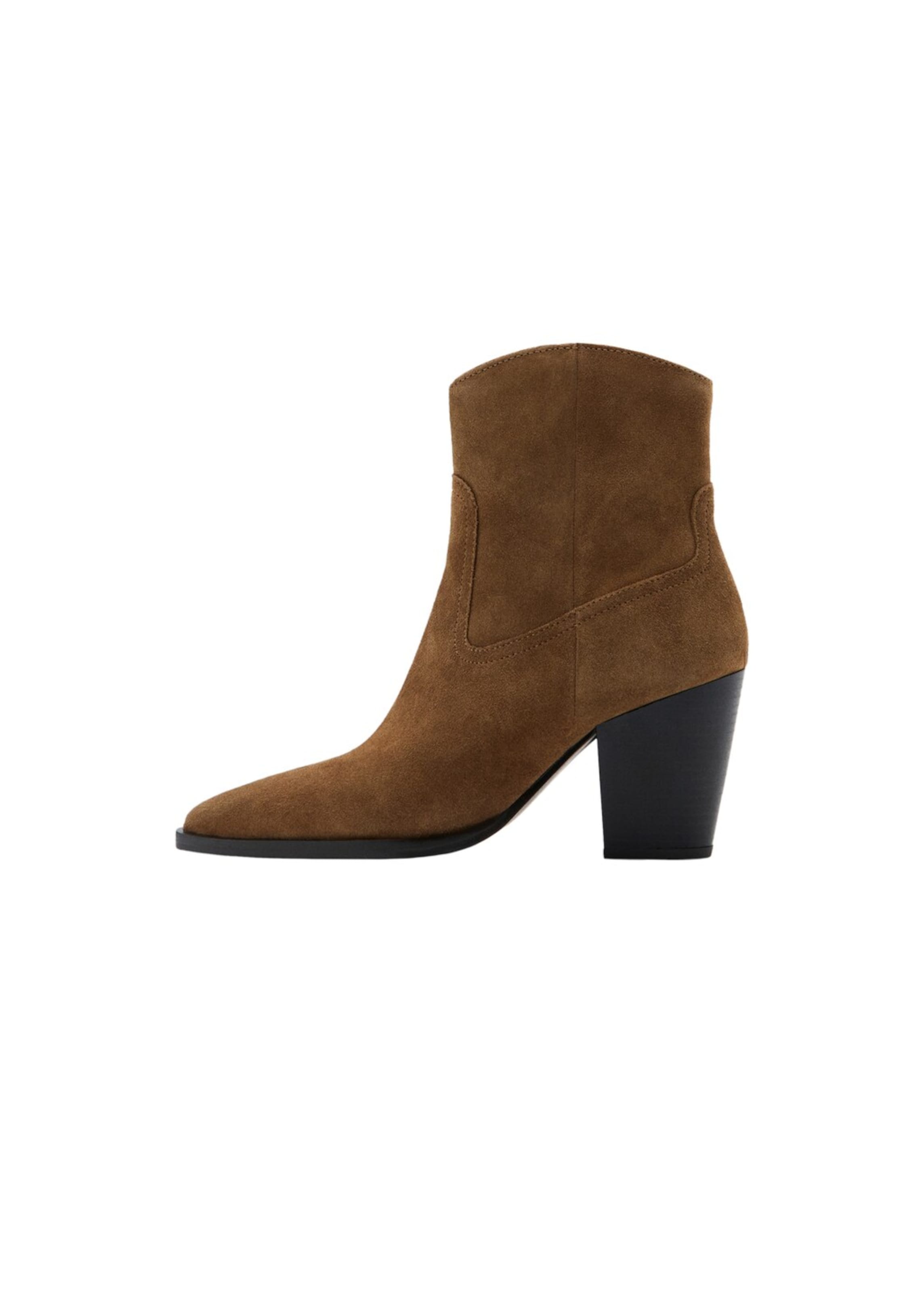 MANGO Booties 'Pacifico' in Brown: front