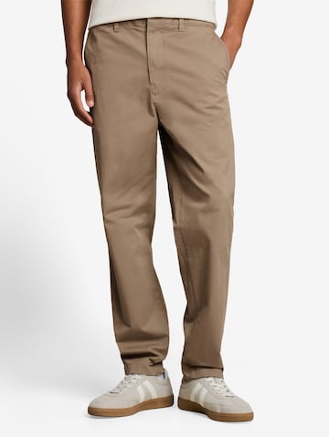 ruda TOM TAILOR DENIM Laisvas „Chino“ stiliaus kelnės: priekis