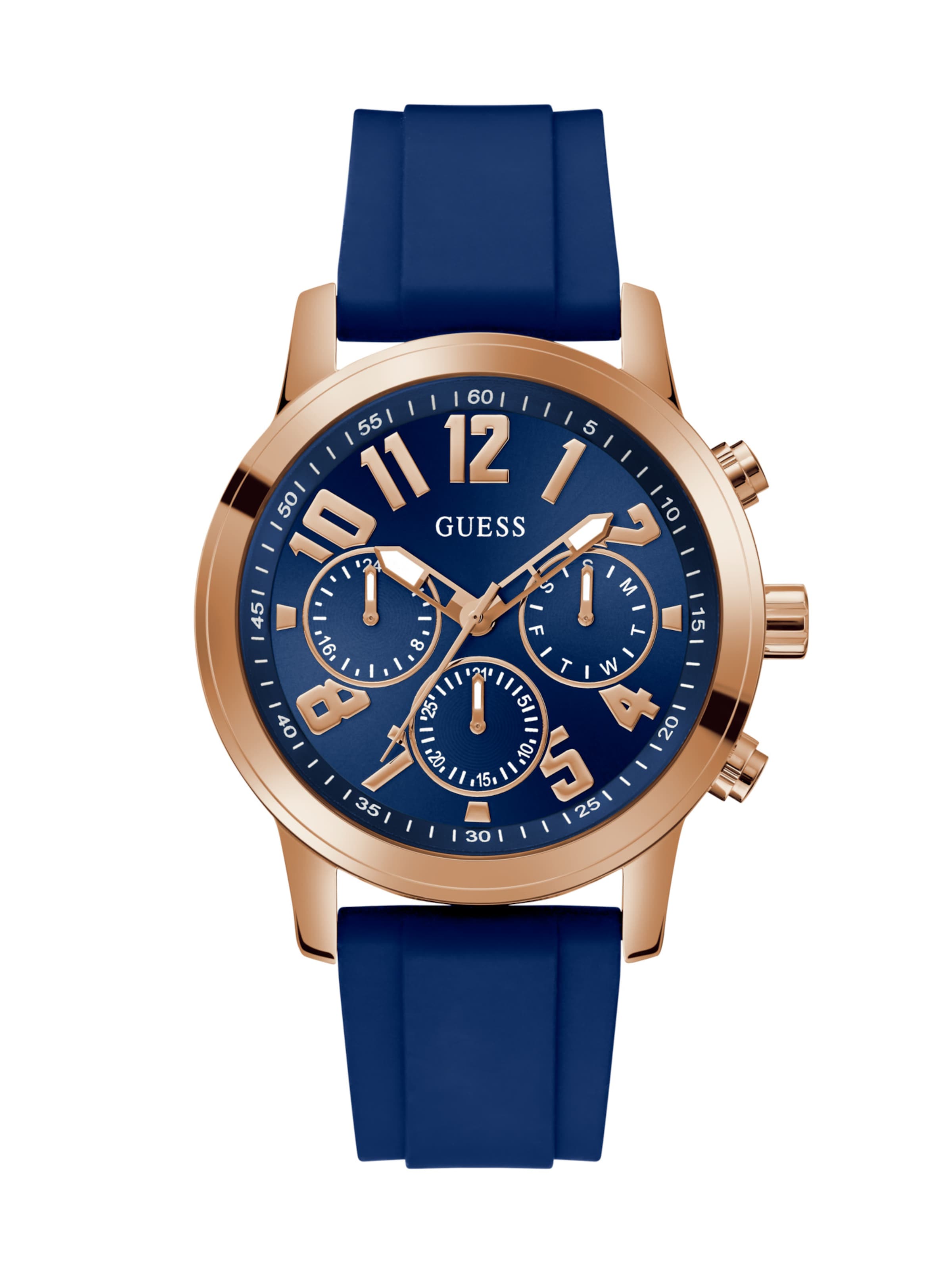 GUESS Analog watch 'PARKER' in Blue: front