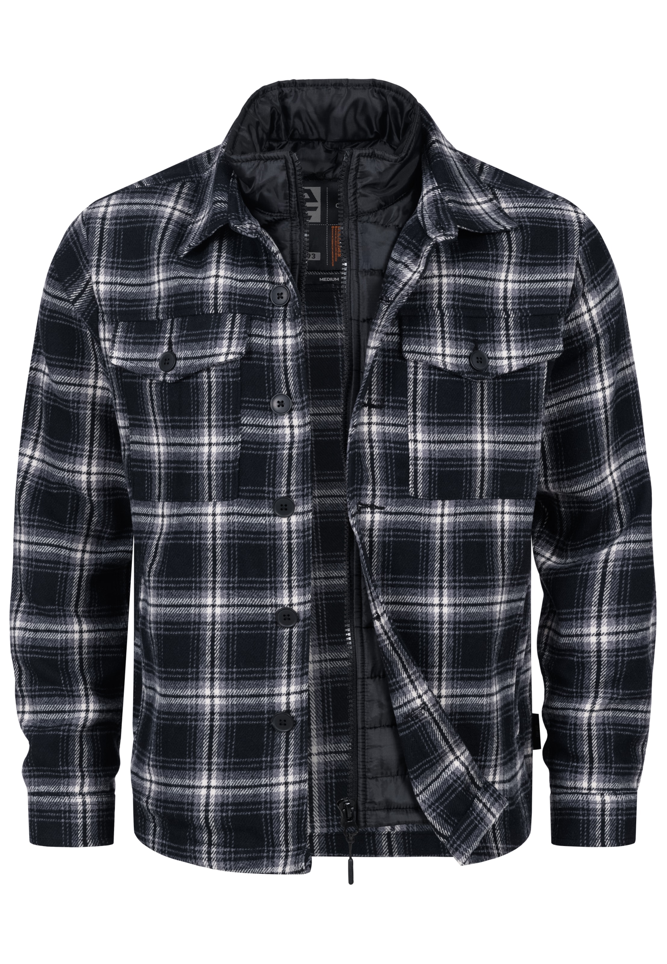 INDICODE JEANS Between-Season Jacket 'INDjango' in Black: front