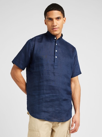 Coupe regular Chemise 'Hobart' Bruun & Stengade en bleu : devant