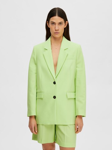 Blazer 'Binna' SELECTED FEMME en vert : devant