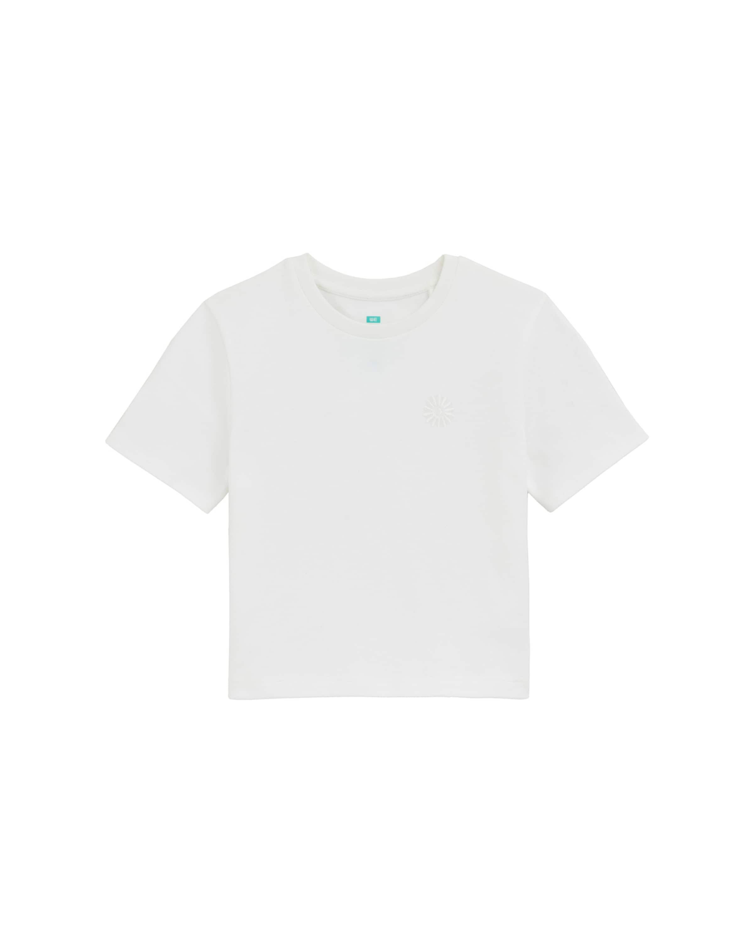 T-Shirt WE Fashion en blanc : devant