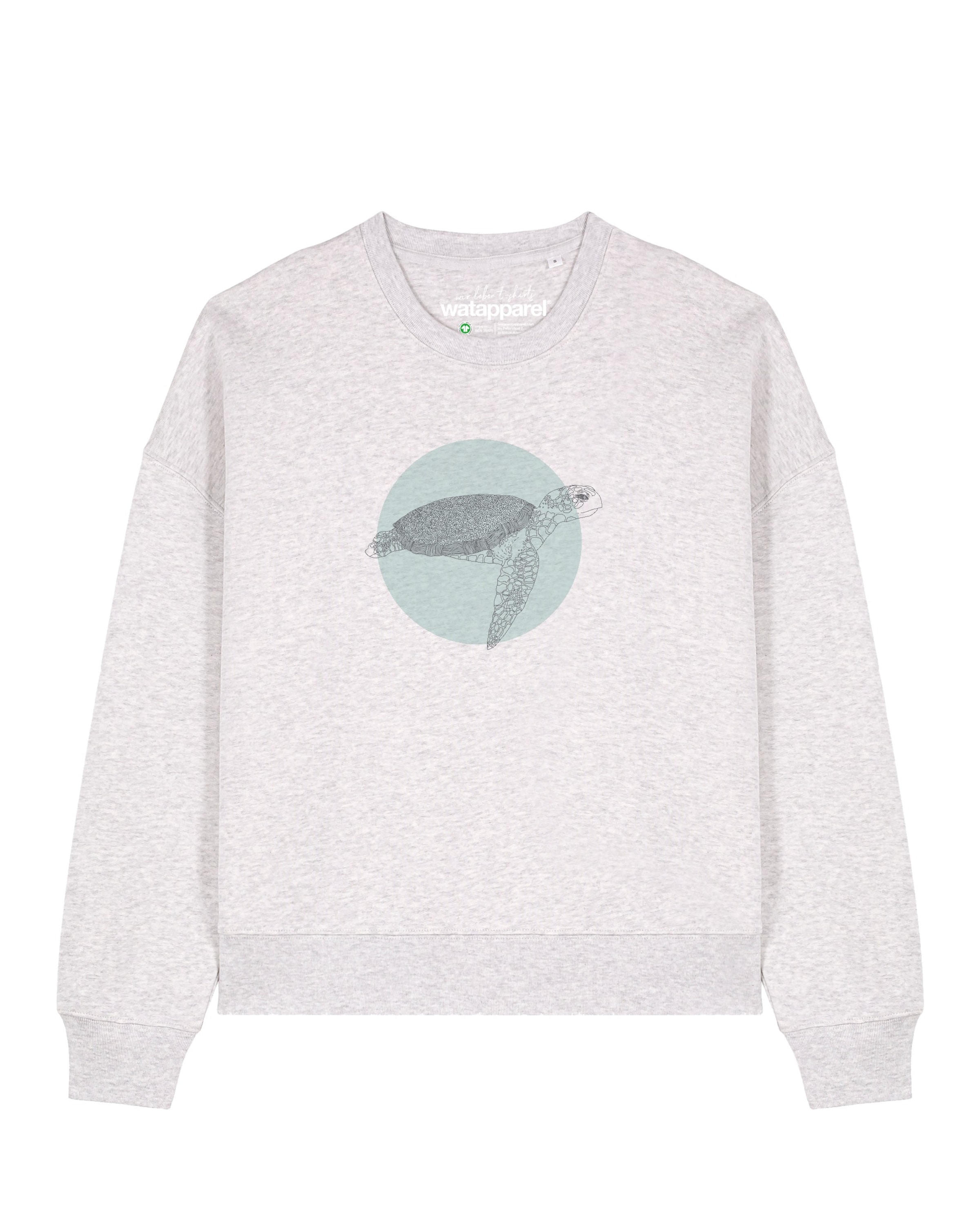 Watapparel Sweatshirt 'Meeresschildkröte ' in Grey: front