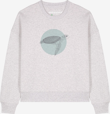Sweat-shirt 'Meeresschildkröte ' Watapparel en gris : devant