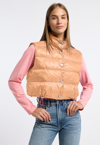 Frieda & Freddies NY Steppweste Reversible Thermolite Vest | New Maddy in Orange: Vorderseite