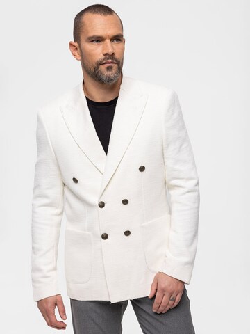 Coupe slim Veste de costume Antioch en blanc : devant