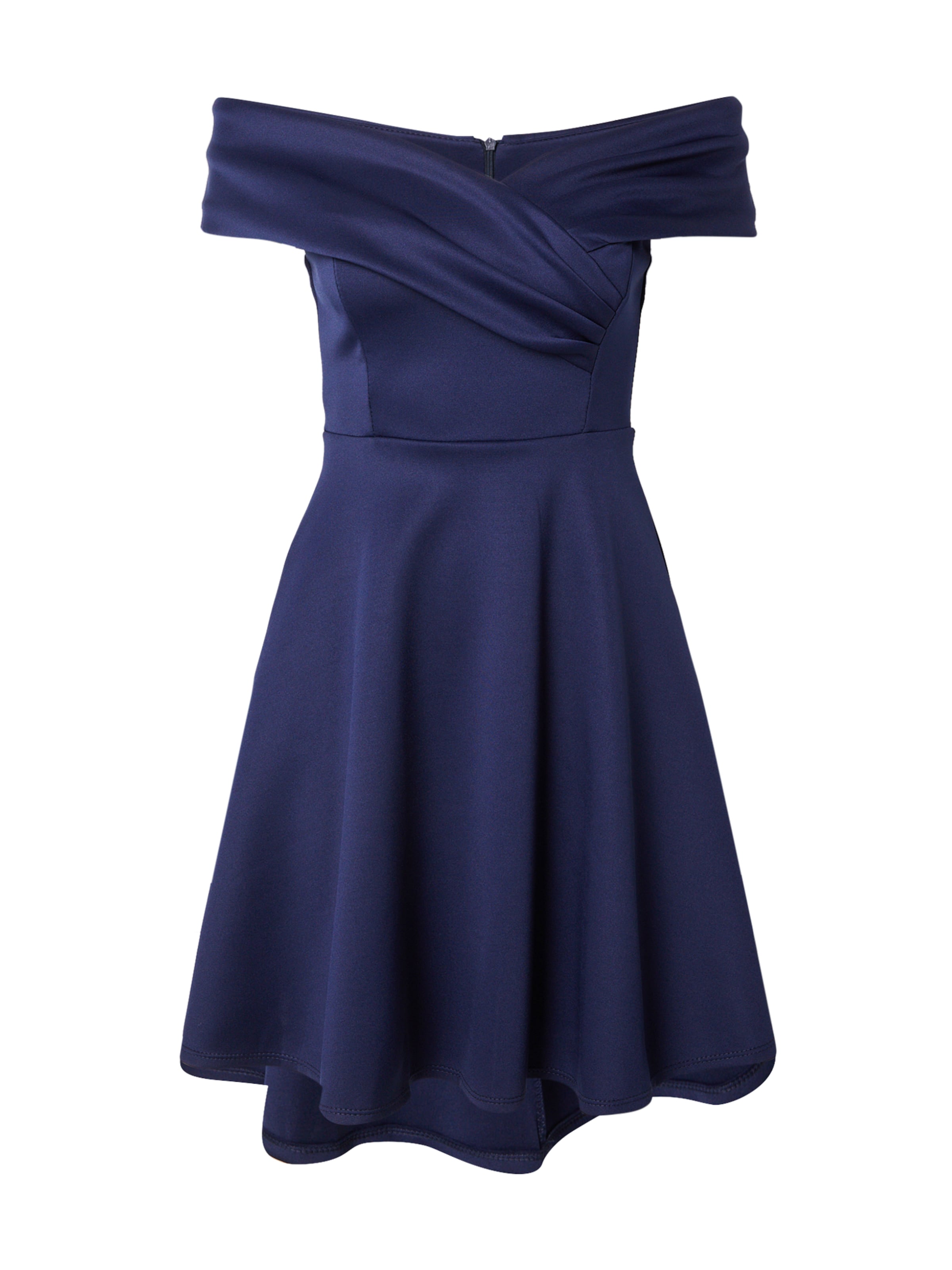 WAL G. Рокля за коктейл 'AMBER' в синьо: отпред