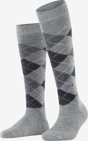 BURLINGTON Over the Knee Socks 'Whitby' in Grey: front
