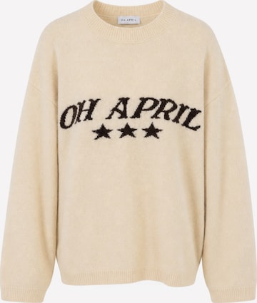 Pullover extra large 'Moani' di OH APRIL in beige: frontale