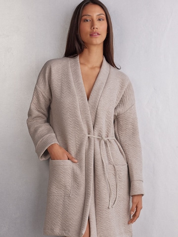 INTIMISSIMI Dressing Gown 'CHEVRON ' in Beige