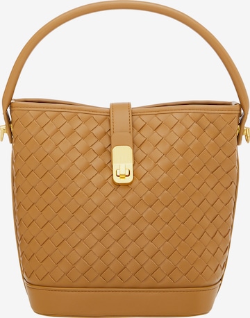 Sac bandoulière Usha en beige : devant