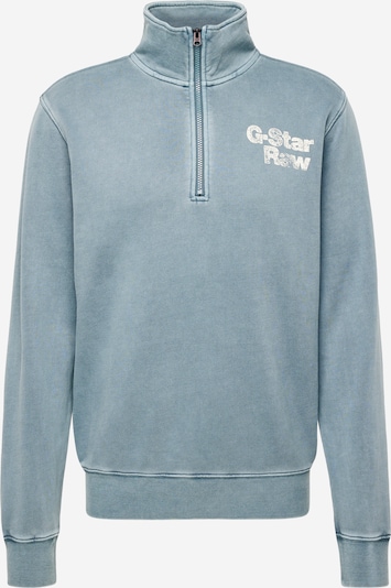 G-Star RAW Sweat-shirt en bleu clair / blanc, Vue avec produit