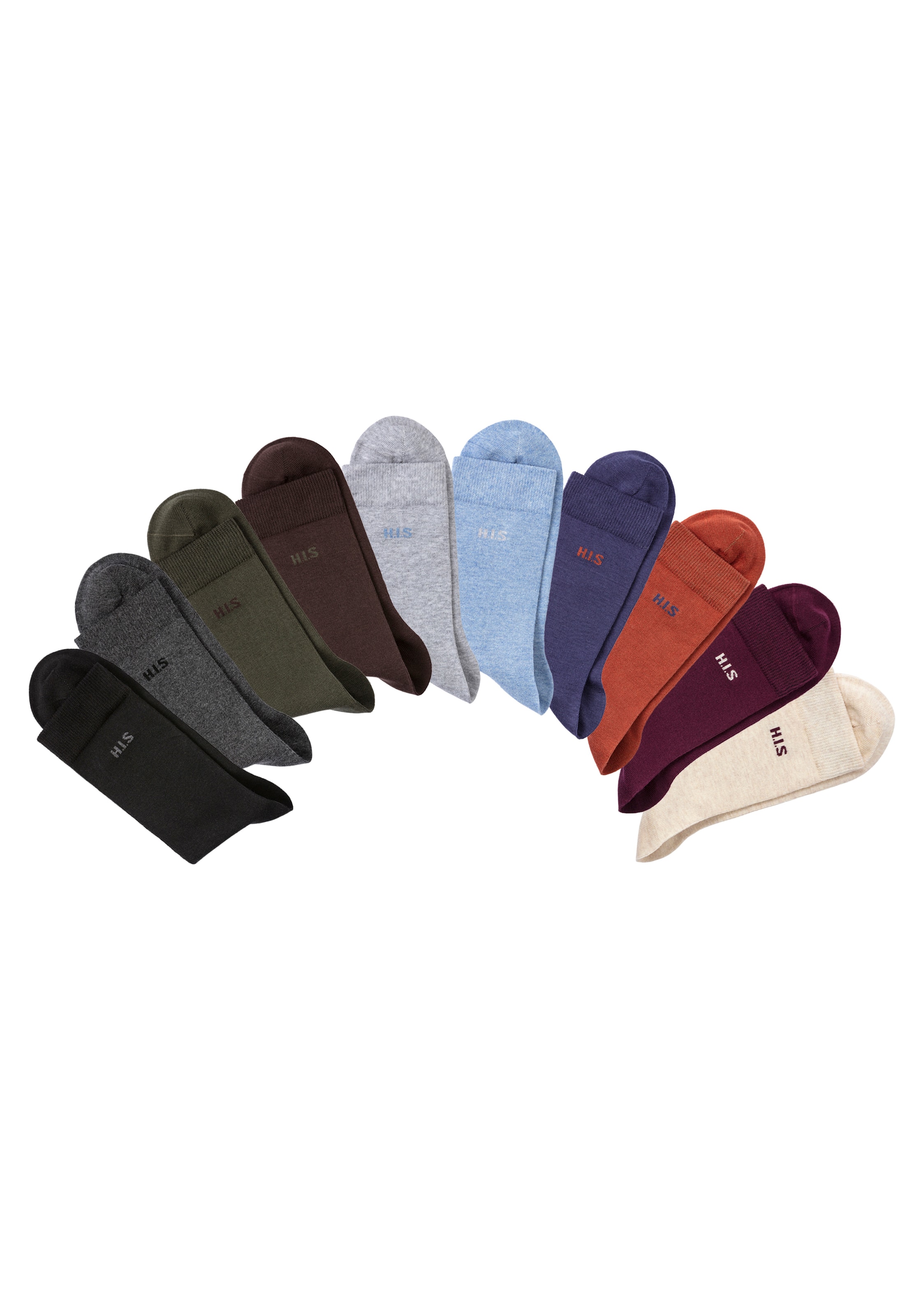 H.I.S Κάλτσες σε ανάμεικτα χρώματα: μπροστά
