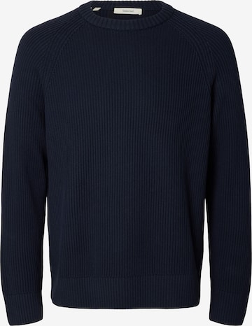 SELECTED - Jersey 'SLMBraun' en azul: frente