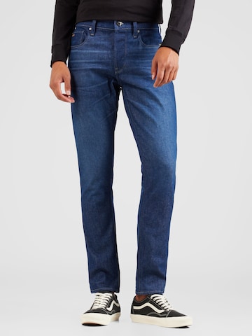 Regular Jean G-Star RAW en bleu : devant