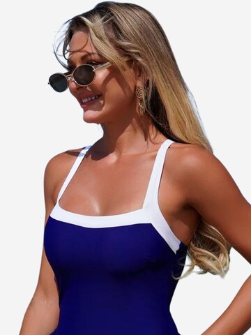 Magicshe Bustier Badeanzug 'Badeanzug mit Taschen'‌‌‌‌‌ in Blau