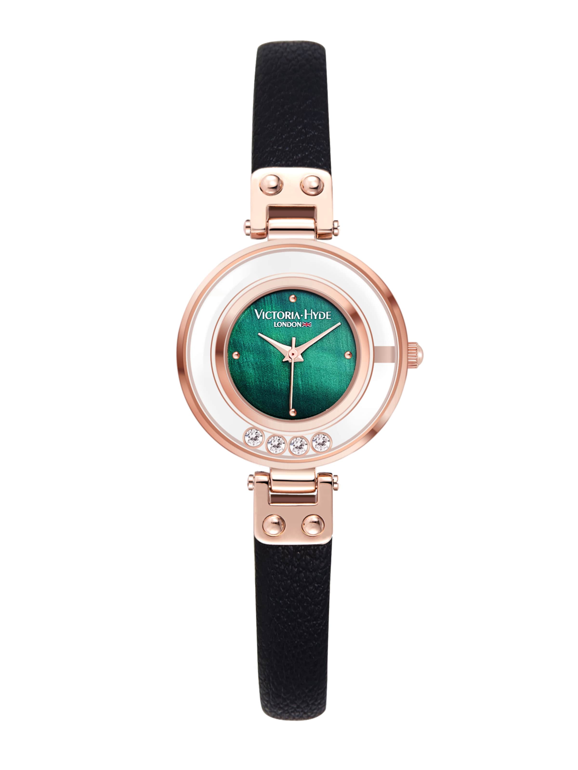 Victoria Hyde Analoog horloge 'Spark' in Groen: voorkant