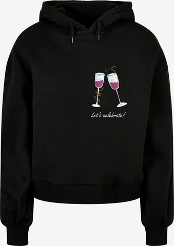 Merchcode Sweatshirt 'Let´s celebrate' in Black: front