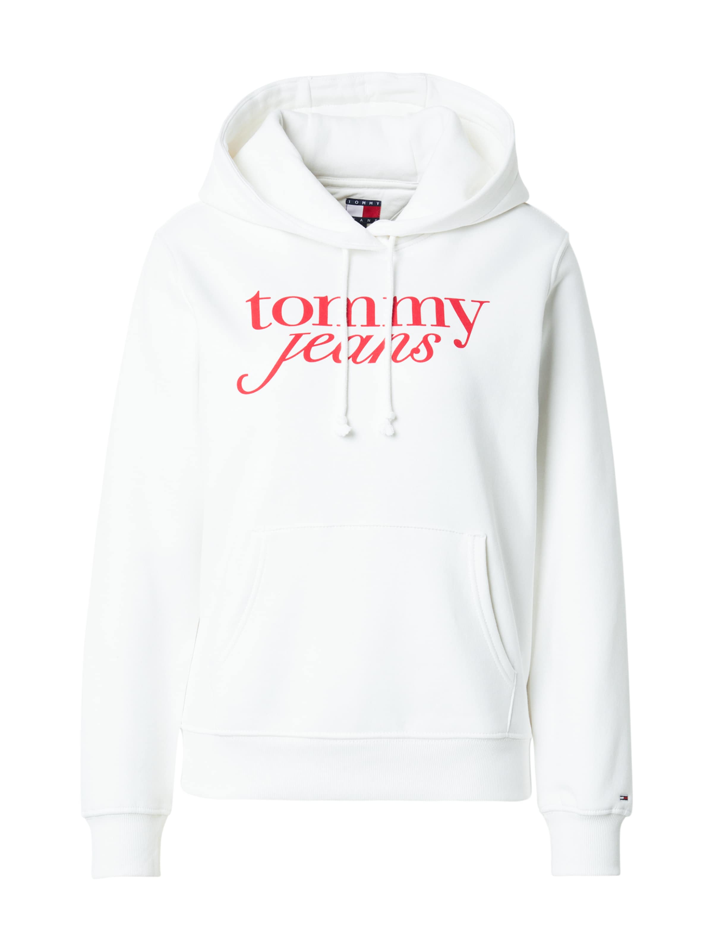 Tommy Jeans Mikina 'ESS' - Biela: predná strana