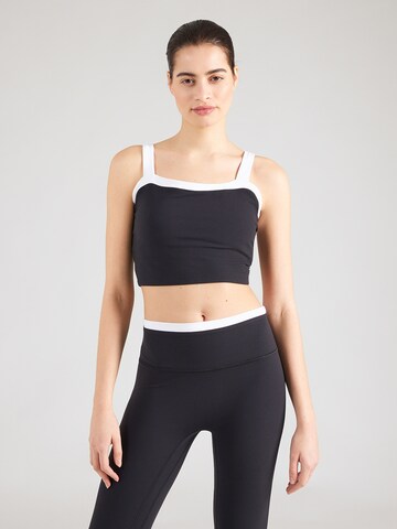 Abercrombie & Fitch Спортен топ 'STUDIOFLEX' в черно: отпред