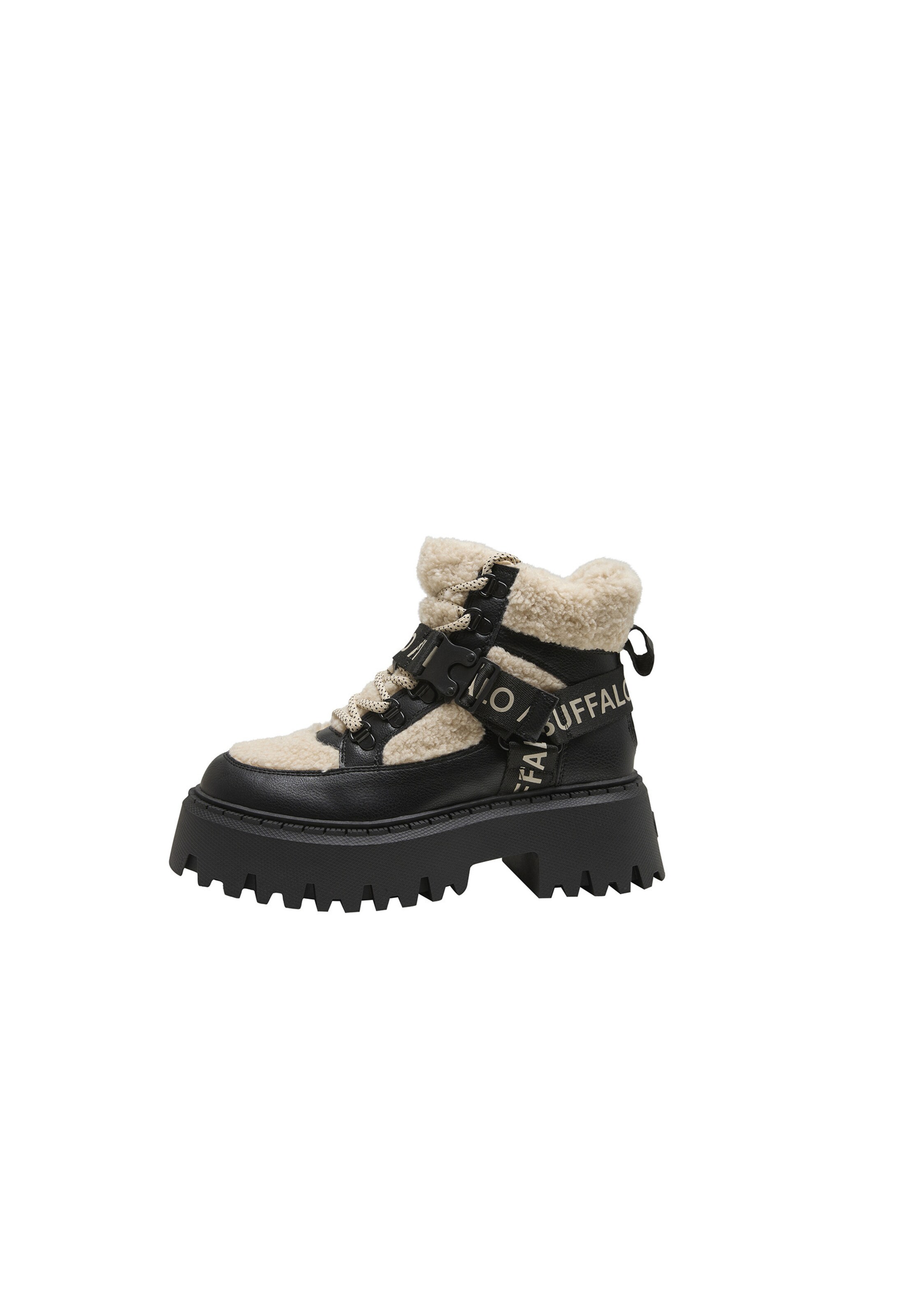 Bottines à lacets 'ASPEN' BUFFALO en noir : devant