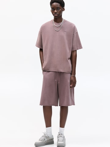 T-Shirt 'STWD' Pull&Bear en violet : devant