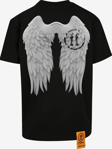Forgotten Faces - Camiseta 'Wings' en negro