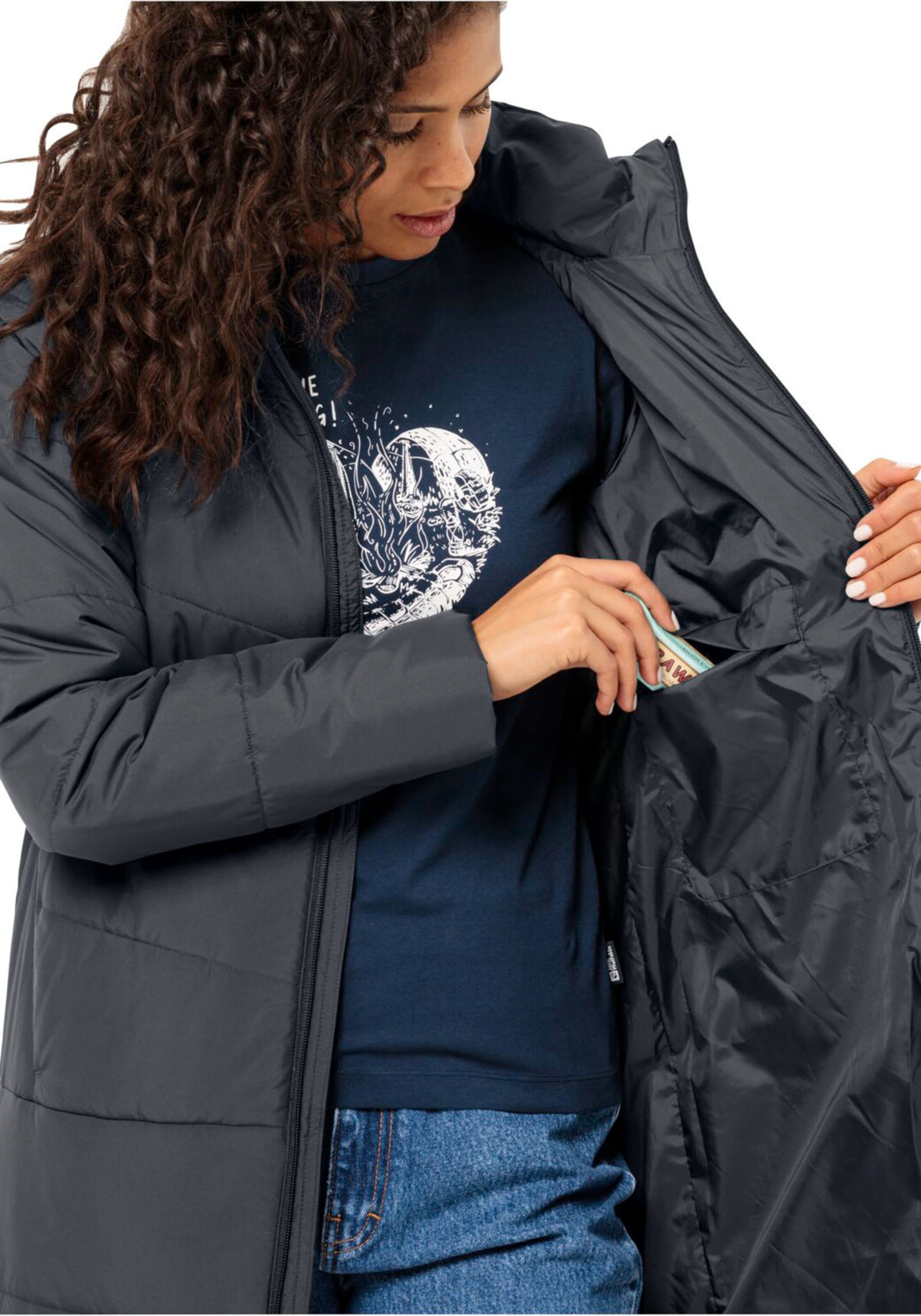 JACK WOLFSKIN Winter Coat in Grey