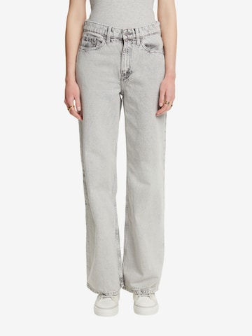 ESPRIT Wide leg Jeans in Grijs: voorkant