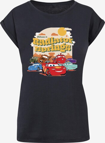 ABSOLUTE CULT T-Shirt 'Cars - Radiator Springs Group' in Blau: predná strana