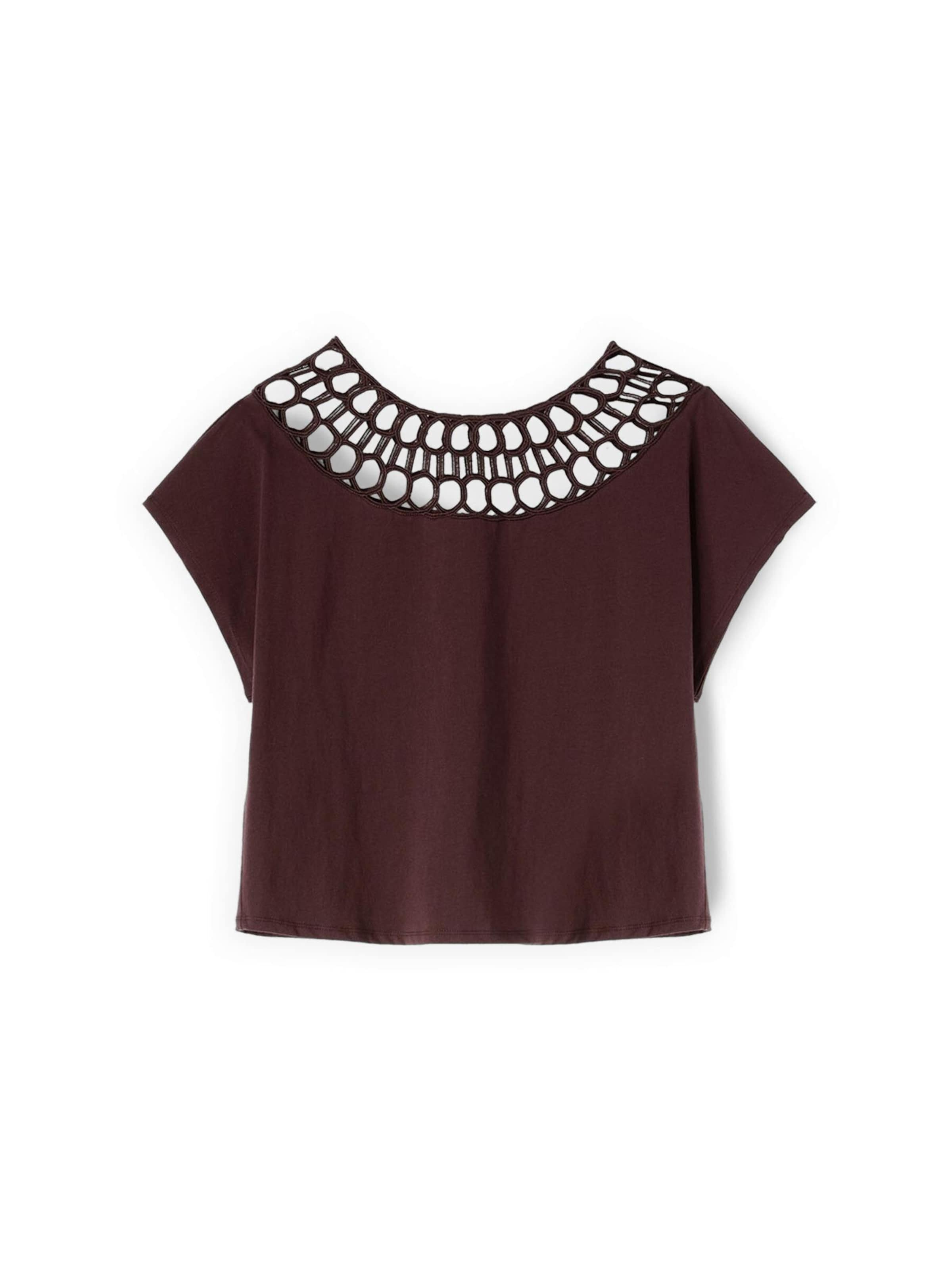 T-shirt MOTIVI en marron : devant