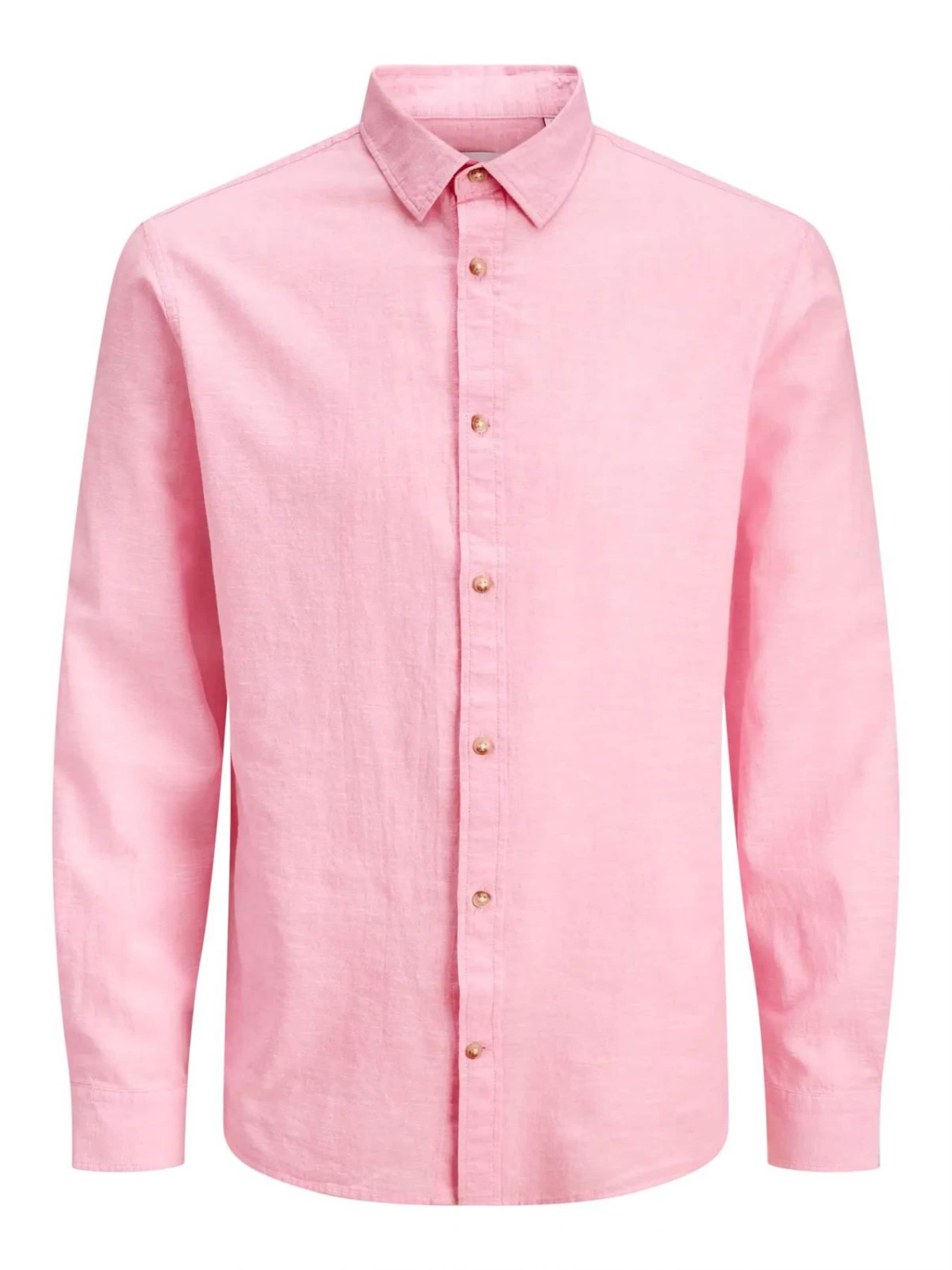 Jacks & Jones Regular fit Overhemd in Roze: voorkant