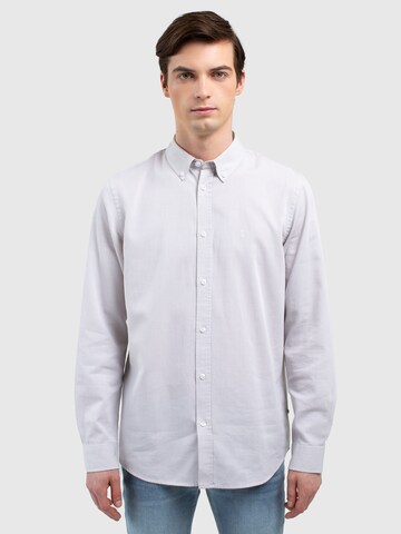 BIG STAR Regular fit Button Up Shirt ' GIBBERS ' in Grey: front