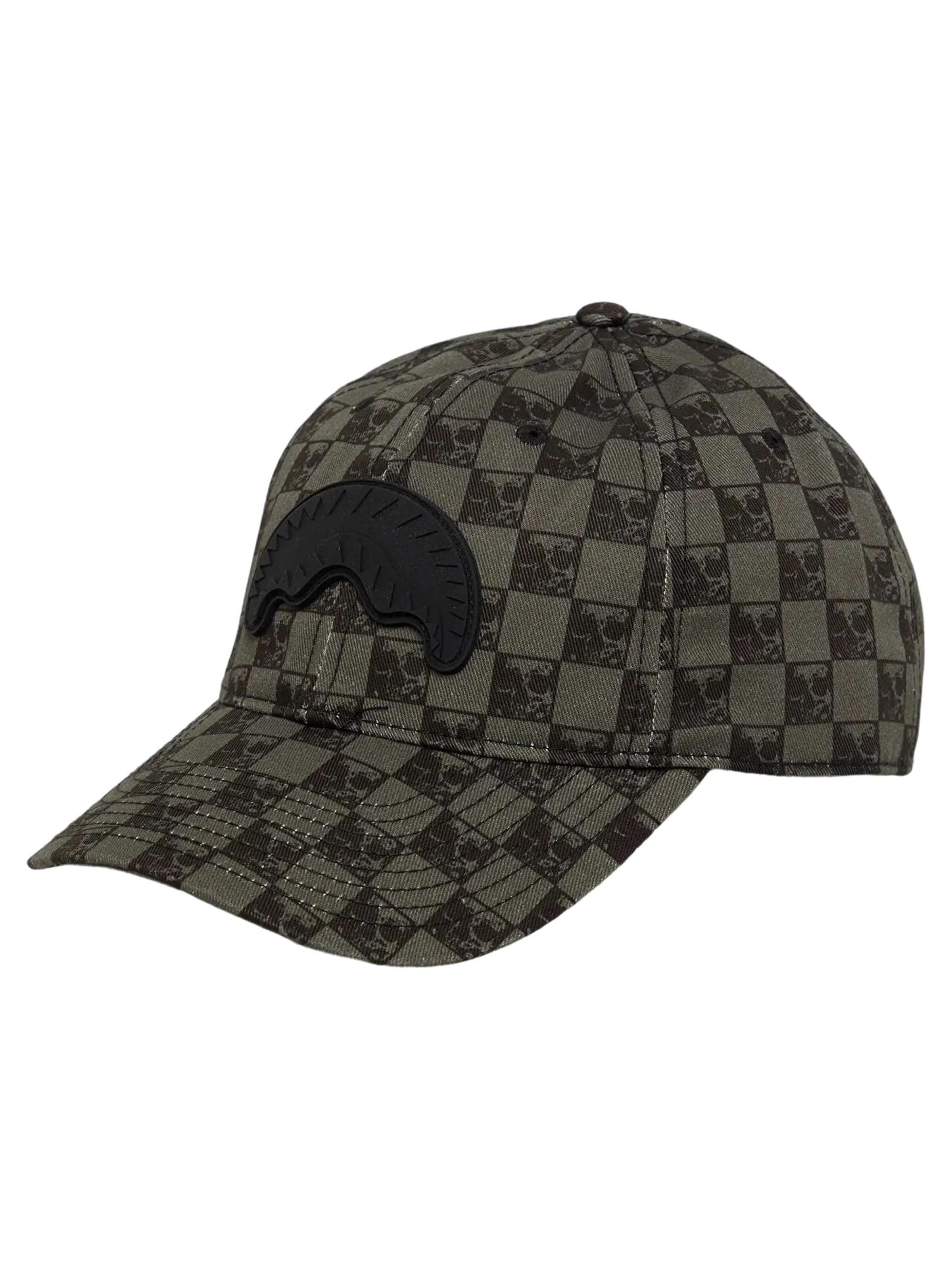 Sprayground Cap 'Gorra sprayground gris skull checkered cap'‌‌‌‌‌‌‌‌‌ in Grau: Vorderseite