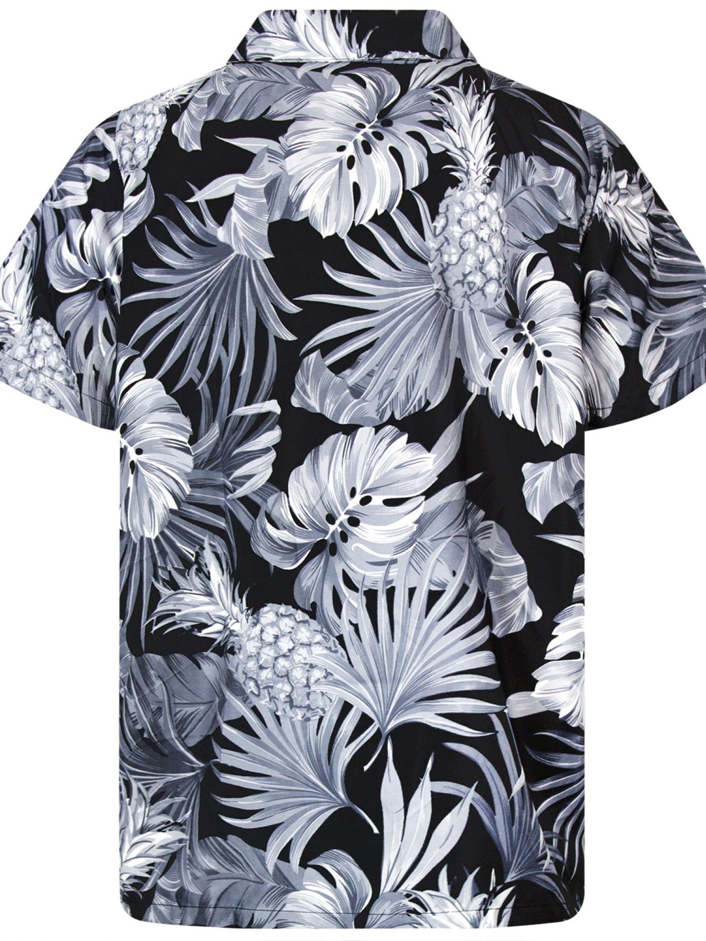 King Kameha Regular Fit Hemd 'Pineapple Leaves'‌‌‌‌‌‌‌‌‌ in Grau