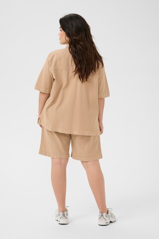 KAFFE CURVE - Blusa 'KCNana Liah' em bege