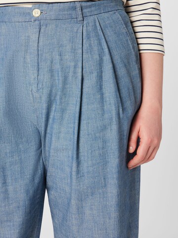 Wide leg Pantaloni con pieghe 'JOIREYDA' di Lauren Ralph Lauren Plus in blu