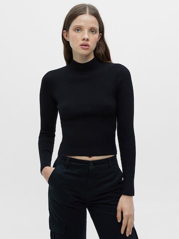 Pull&Bear Shirt in Zwart: voorkant