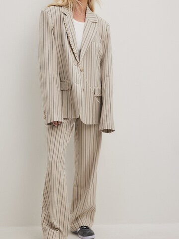 NA-KD Wide Leg Hose in Beige