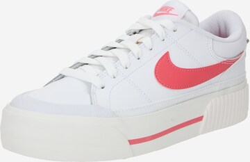 Nike Sportswear Ниски маратонки 'Court Legacy Lift' в бяло: отпред