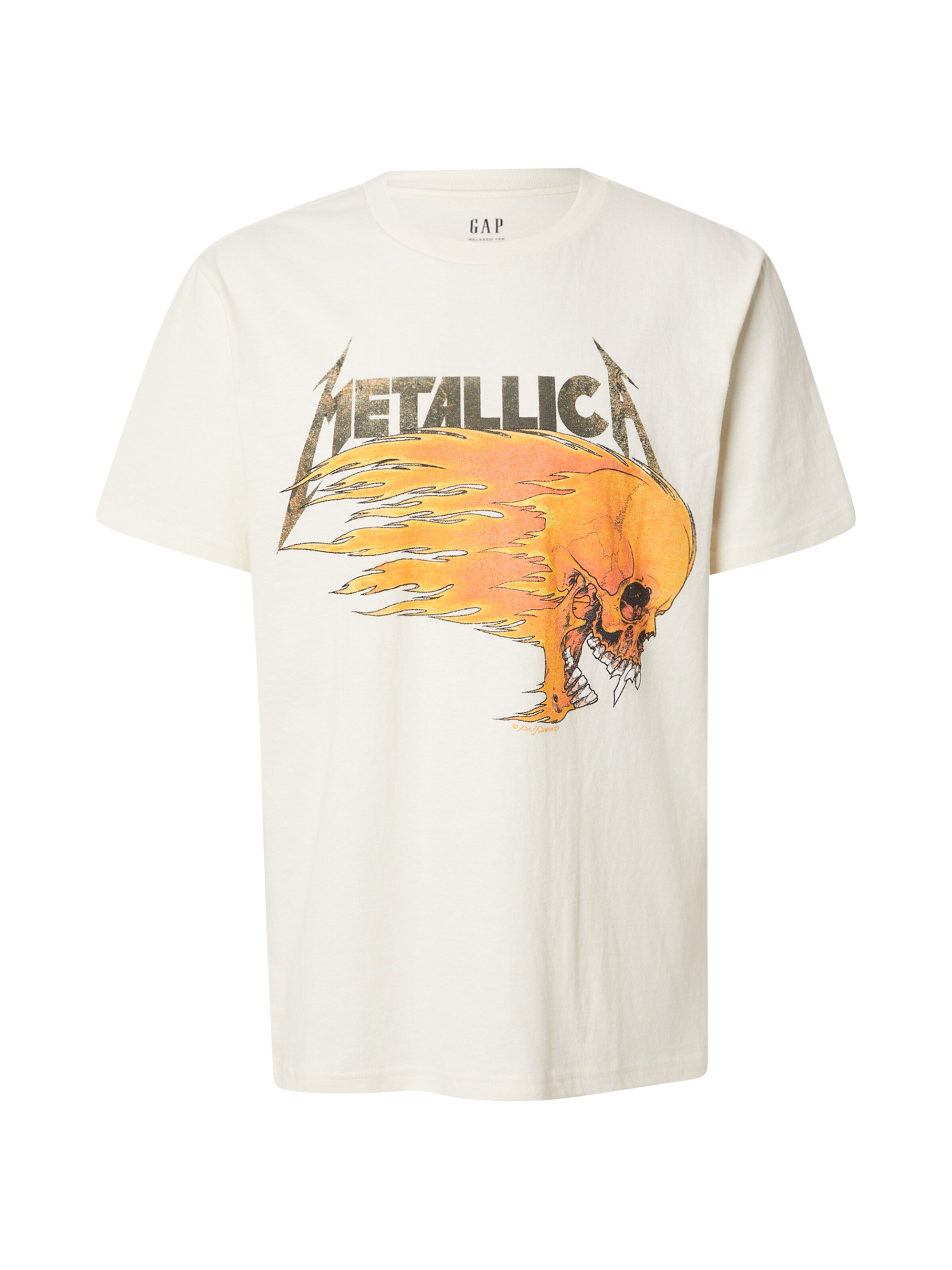 GAP Shirt 'METALLICA' in Wit: voorkant