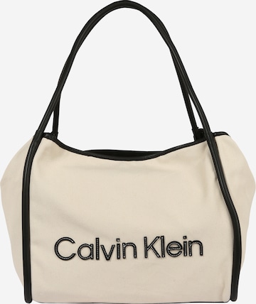 Calvin KleinShopper torba - bež boja: prednji dio