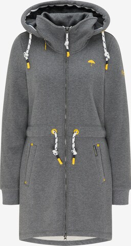 Schmuddelwedda Zip-Up Hoodie in Grey: front