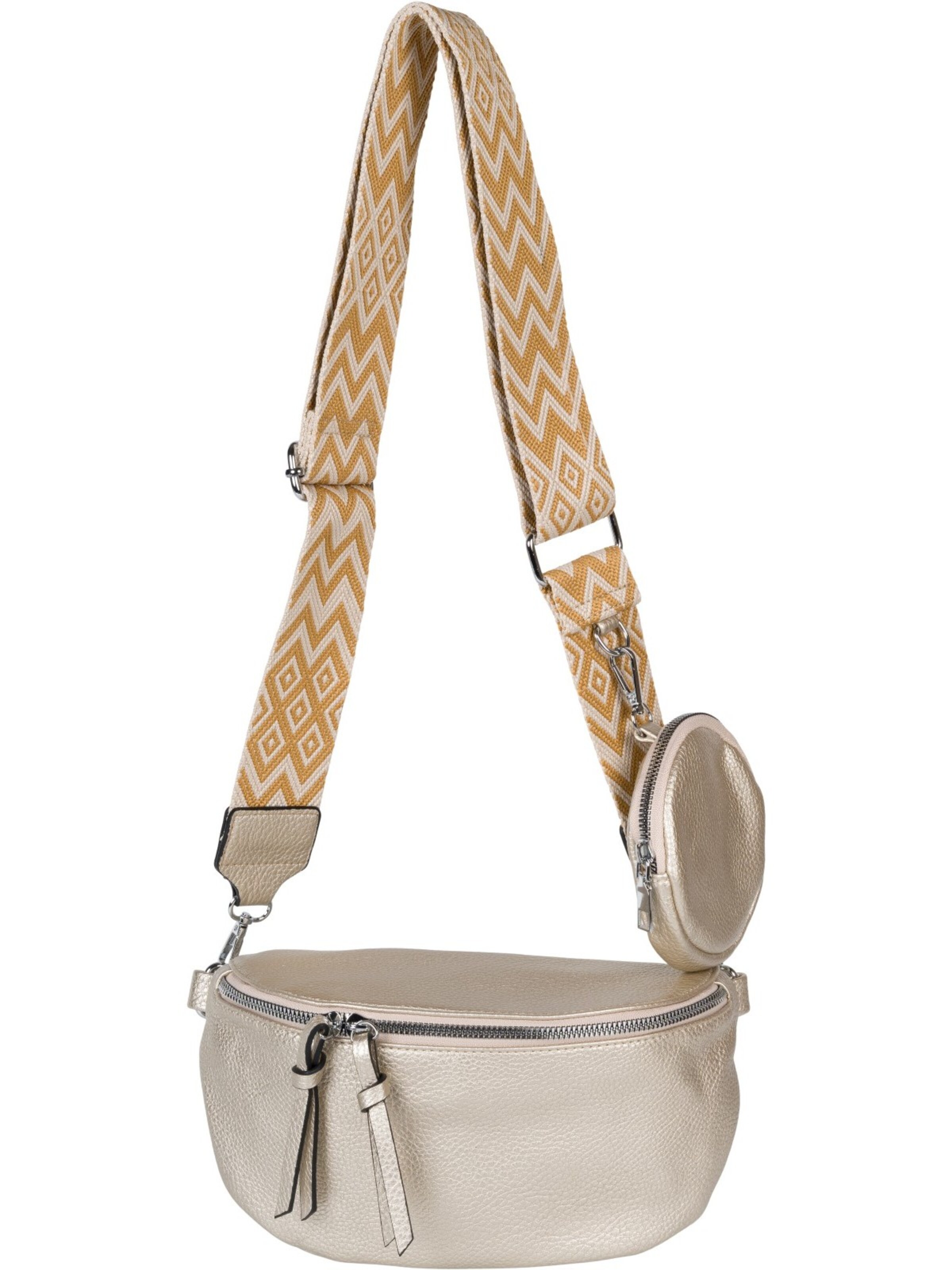 styleBREAKER Crossbody bag '2-Teiliges Set Halbmond Crossbody Bag' in Gold: front