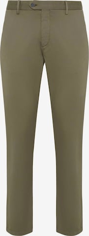 Coupe slim Pantalon chino 'Panama' Boggi Milano en vert : devant