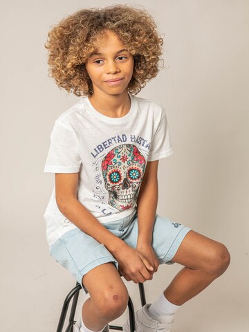 T-Shirt 'Craneo' Deeluxe en blanc : devant