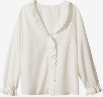 MANGO Blouse in White: front