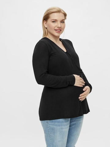 Mamalicious Curve Shirt in Black: front